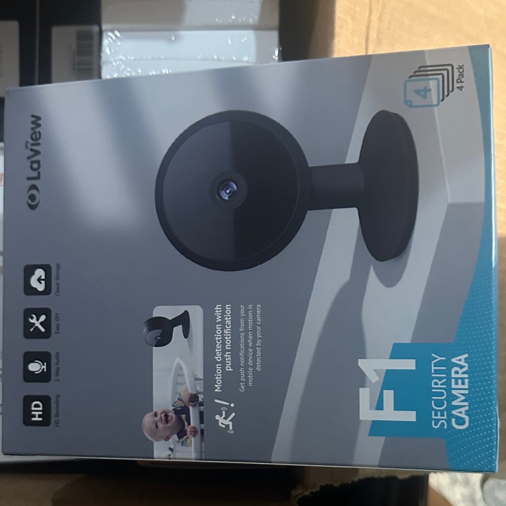 4 pack Black Security Cameras